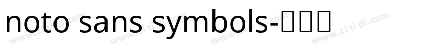 noto sans symbols字体转换